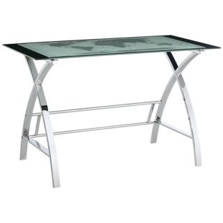 Lealand White and Chrome Low Back Desk Chair   #U7602
