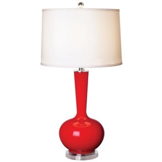 Kathy Ireland Midnight Skyline Red Vase Table Lamp   #P7448