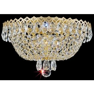 Schonbek Merlin 11" Wide Ceiling Gold Light Fixture   #77286