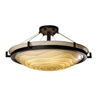 Porcelina Wave Bronze 26 1/2" Wide Ceiling Light Fixture   #25481