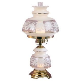 Quoizel Clear Frosted French Gold Grand Hurricane Table Lamp   #34453