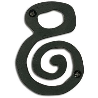 Large Scroll Black Finish House Number 8   #P3163