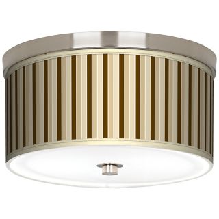 Fawn Stripes Nickel 10 1/4" Wide Ceiling Light   #J9214 K1715