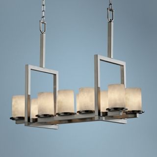 10 Light Nickel and Smoked Resin Island Chandelier   #U1133