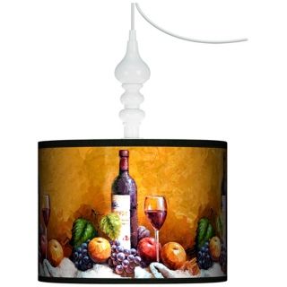 Wine And Fruit 13 1/2" Wide White Swag Chandelier   #K3341 K7301