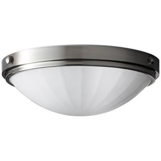 Murray Feiss Perry Brushed Steel 13" Wide Flushmount Light   #R9487
