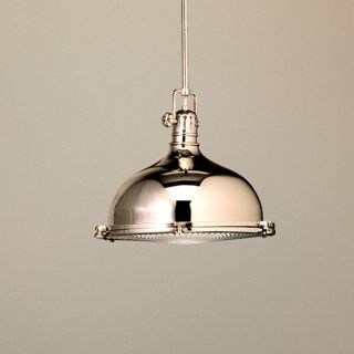 Kichler Nickel with Fresnel Lens 13 1/2 Wide Pendant Light   #P1601