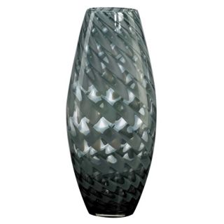 Pistachio Light Green Smoked Glass 13 1/2" High Vase   #J0435
