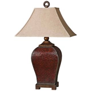 Uttermost Patala Crackled Deep Red Table Lamp   #R6469