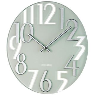 Mirrored Numbers Modern 11 1/2" Wide Wall Clock   #H5226