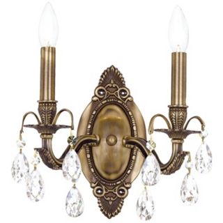 Crystorama Dawson 2 Light 12" High Crystal Wall Sconce   #V8789