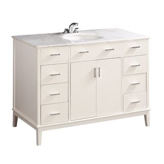 Urban Loft 48" Wide White Single Sink Vanity   #Y6511