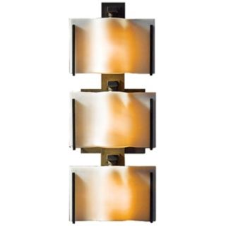 Exos Wave White Glass 16 1/4" High 2 Light Wall Sconce   #J8259