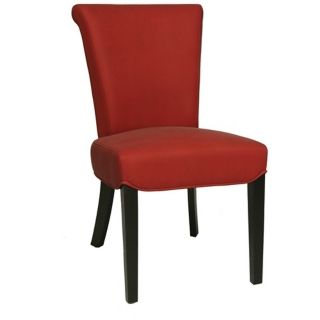 Hannah Red Bonded Leather Side Chair   #Y5054