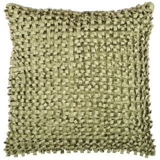 Surya Looped 18" Square Fern Green Throw Pillow   #V1747