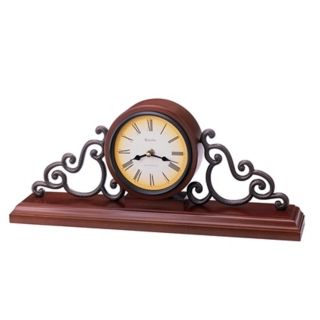Bulova Scroll 19" Wide Mantel Chime Clock   #29665