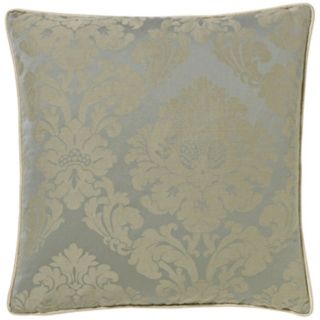 Light Blue Rosette Damask 18" Square Pillow   #G2964