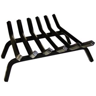 Black Powder Coated 18" Wide Standard Fireplace Grate   #U9191