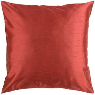 Surya 18" Square Rust Clay Red Throw Pillow   #V3051