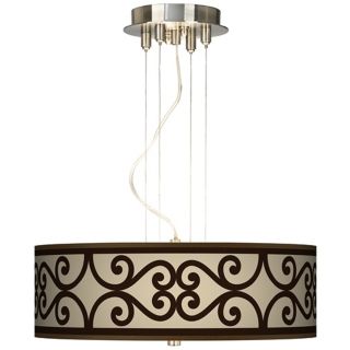 Cambria Scroll 20" Wide 3 Light Pendant Chandelier   #17822 P2064