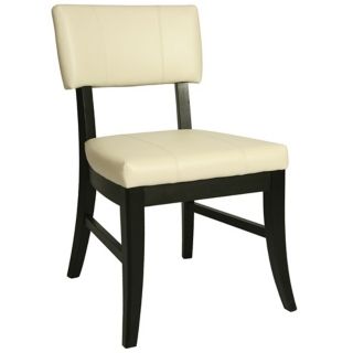 Eritrea Bonded Leather White Side Chair   #Y5039