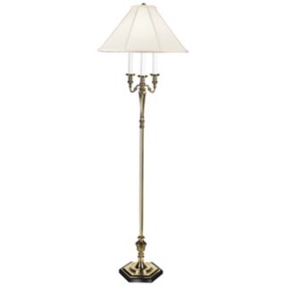 Franklin Three Arm Antique Brass Floor Lamp   #H0277