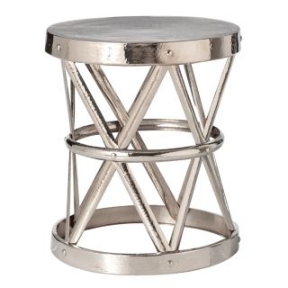 Costello Polished Nickel Finish Side Table   #M2228