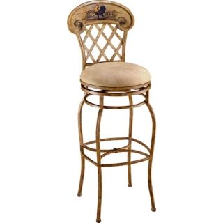 Hillsdale Rooster Hand Painted Swivel 26" High Counter Stool   #F1744