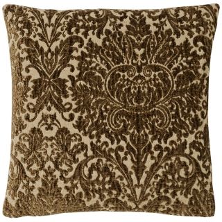 Chocolate Vintage Damask 22" Square Pillow   #G2851