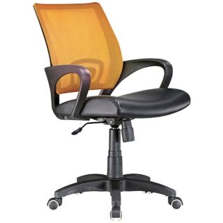 Officer Tangerine Orange and Black Adjustable Office Chair   #P5446