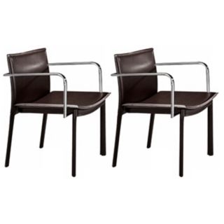 Zuo Gekko Black and Chrome Set of 2 Conference Chairs   #G4193