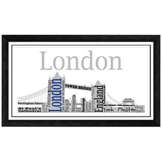 London City Skyline 28 1/2" Wide Framed Wall Art   #W9335