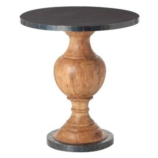 Everett Iron Clad Wood Accent Table   #M2218