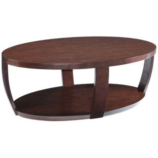 Sotto Sienna Finish Oval Cocktail Table   #T6442