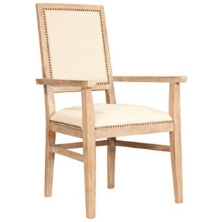 Dexter Stone Wash Acacia Wood Dining Arm Chair   #T7270