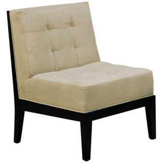Dupont Espresso Tufted Armless Accent Chair   #T3728