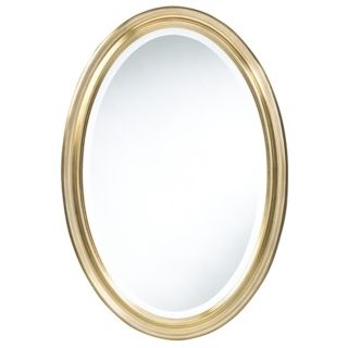 Cooper Classics Gold Blake 31 1/2" High Oval Wall Mirror   #U9982