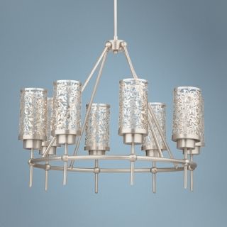 Forecast Brocade LED 26 3/4" Laser Cut Nickel Chandelier   #X3278