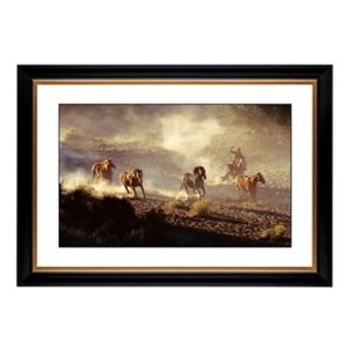 Dusty Round Up Giclee 41 3/8" Wide Wall Art   #55494 80384