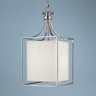 Midtown Collection Polished Nickel Square Foyer Chandelier   #R7660