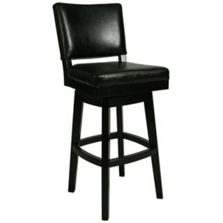 Pastel Richfield Black Swivel 30" High Bar Stool   #P6459