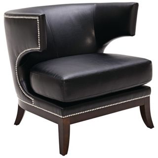 Napoli Black Winged Accent Chair   #X8644