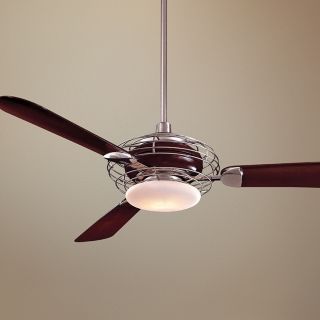 52" Minka Aire Acero Brushed Steel Finish Ceiling Fan   #17026