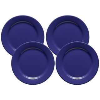 Set of 4 Fun Factory Royal Blue Salad Plates   #Y1065