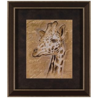 Safari Portrait of Giraffe 30 1/2" High Framed Wall Art   #T0222