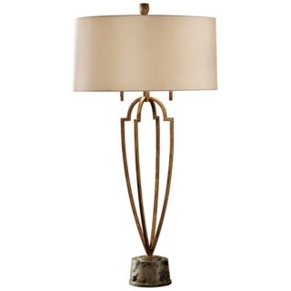 Ansari Collection Gold and Brown Table Lamp   #P4449
