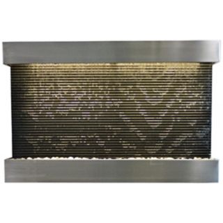 Quarry Granite and Stainless 51" Wide Indoor Wall Fountain   #X9013