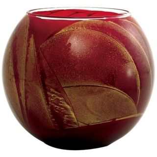 Esque 4" Cranberry Candle Globe with Gift Box   #W6480