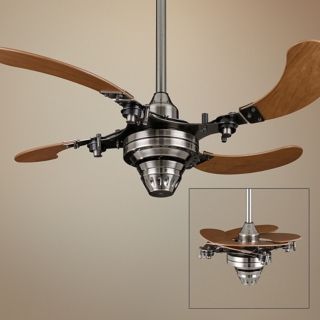 43" Fanimation Air Shadow Mechanical Pewter Ceiling Fan   #W9621