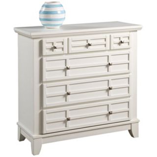 Arts and Crafts White Lattice 4 Drawer Chest   #W3262
